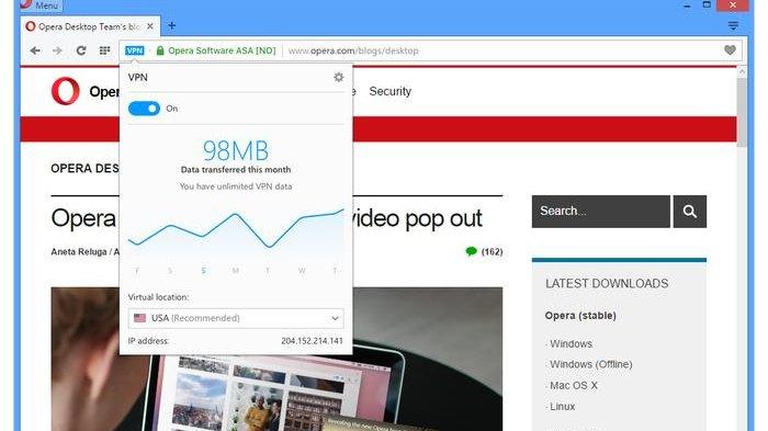 Browser Opera,, aplikasi browser cepat dan ringan