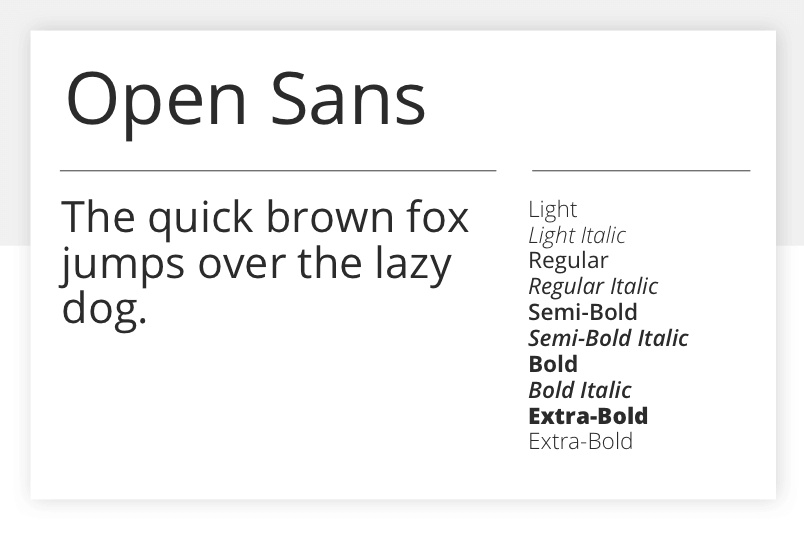 Google font Open Sans