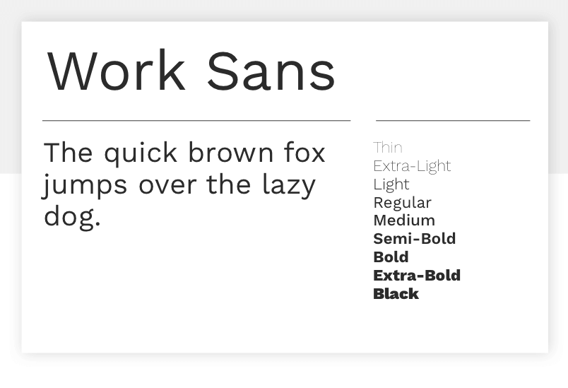 Google font Work Sans