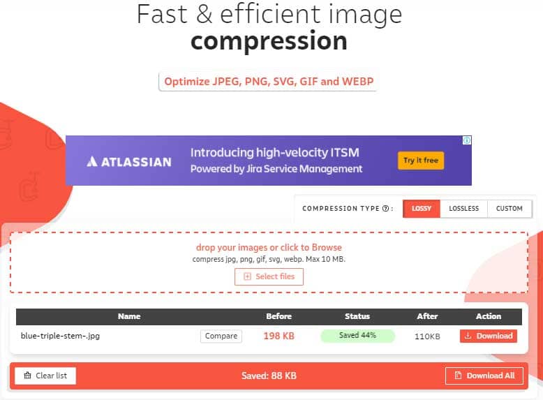 Mengecilkan ukuran gambar dengan Compressor.io