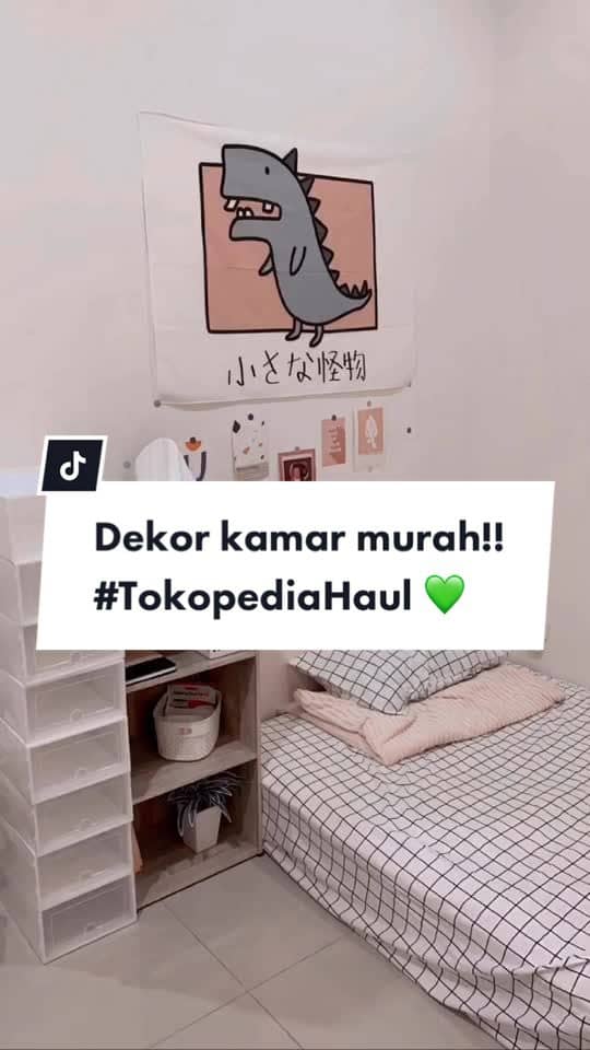 Ide konten TikTok untuk promosi bisnis dengan hashtag challenge #TokopediaHaul