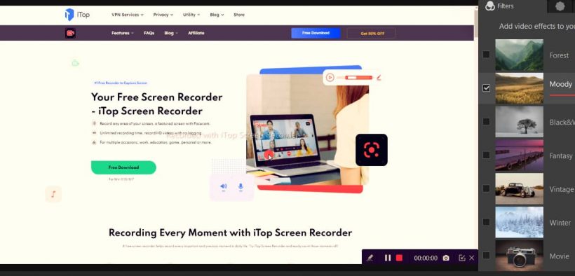 iTop Screen Recorder Aplikasi Perekam Layar